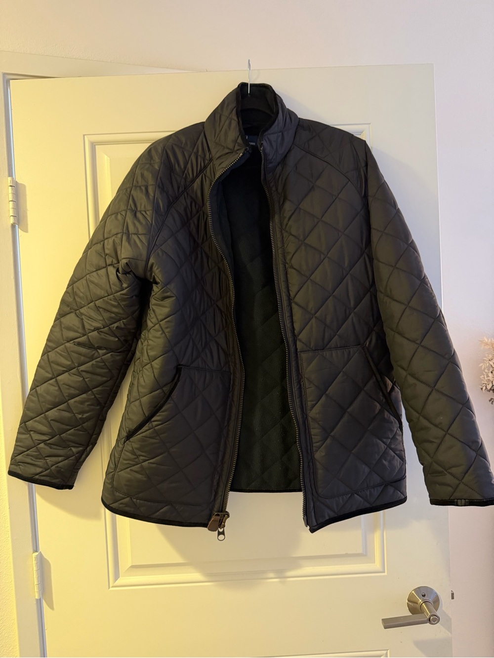 Polo Ralph Lauren Quilted Black Zip-Front Jacket - Black, M